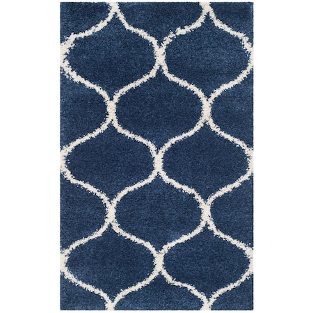 Safavieh Hudson Shag Accent Area RugNavy & Ivory 2 ft. 3 in. x 3 ft. 9 in. SGH281C-24